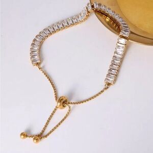 Exquisite Stainless Steel French Style Minimalist Tennis Chain Bracelet